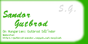 sandor gutbrod business card